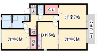 上郡駅 徒歩7分 2階の物件間取画像